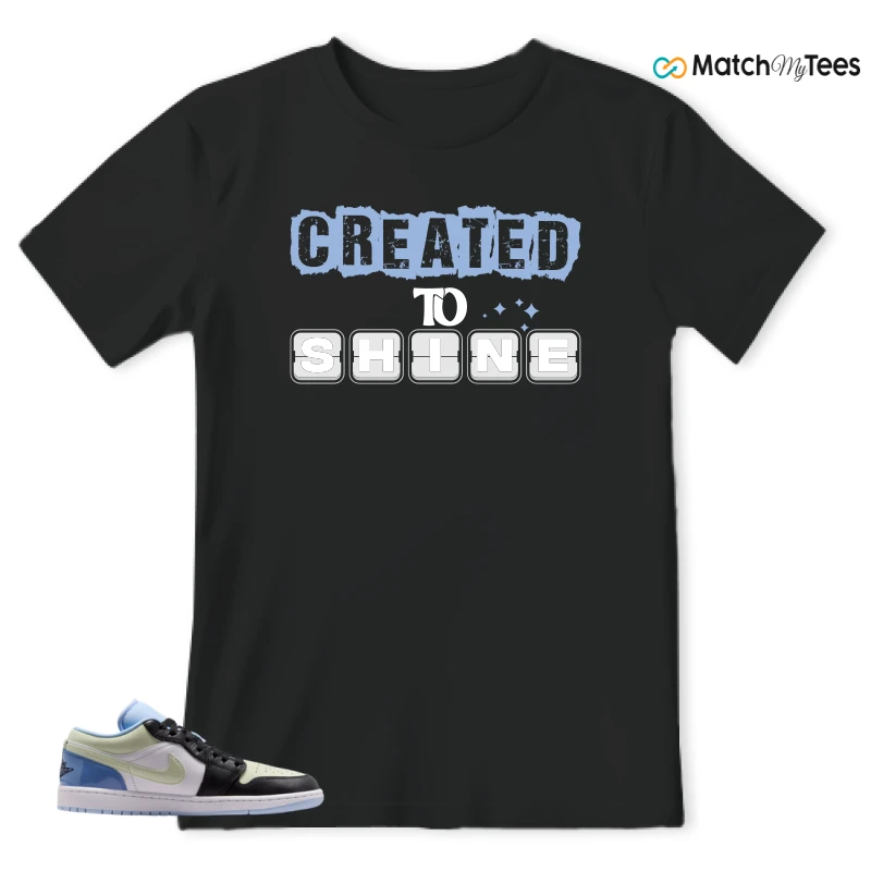 NIKE AIR JORDAN 1 LOW MISMATCHED PATENT SNEAKER Matching Tees t-shirt