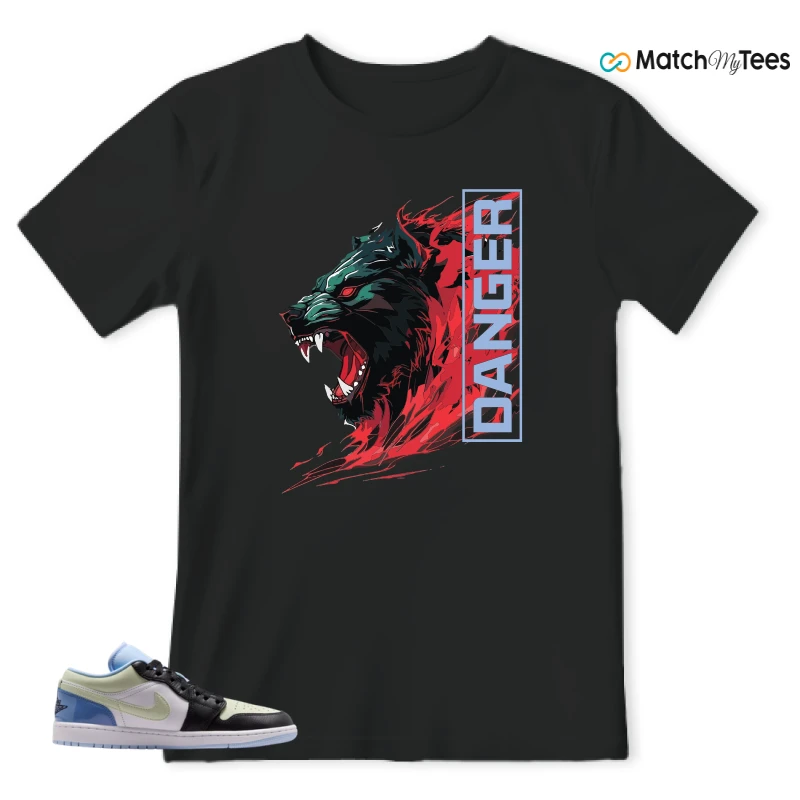 NIKE AIR JORDAN 1 LOW MISMATCHED PATENT SNEAKER Matching Tees t-shirt