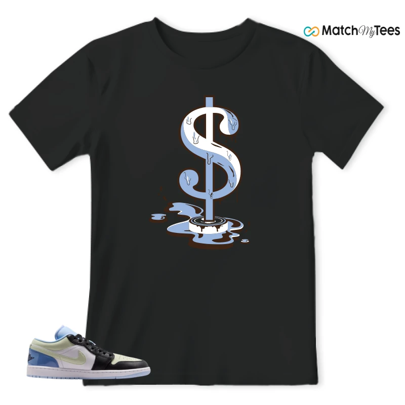 NIKE AIR JORDAN 1 LOW MISMATCHED PATENT SNEAKER Matching Tees t-shirt