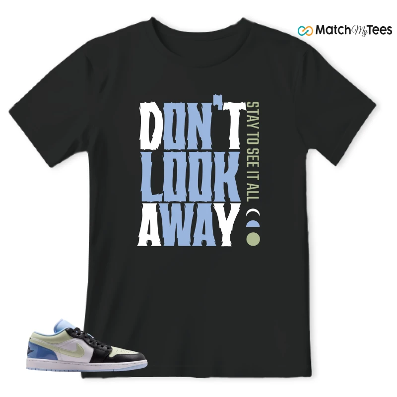 NIKE AIR JORDAN 1 LOW MISMATCHED PATENT SNEAKER Matching Tees t-shirt