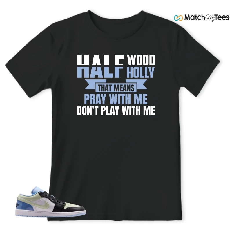 NIKE AIR JORDAN 1 LOW MISMATCHED PATENT SNEAKER Matching Tees t-shirt