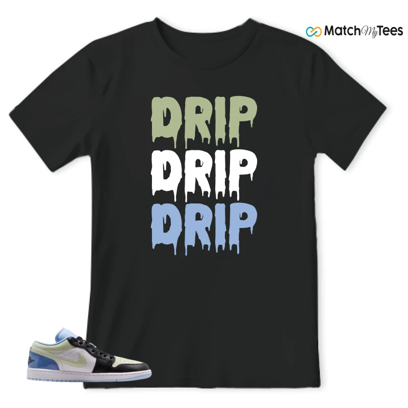 NIKE AIR JORDAN 1 LOW MISMATCHED PATENT SNEAKER Matching Tees t-shirt