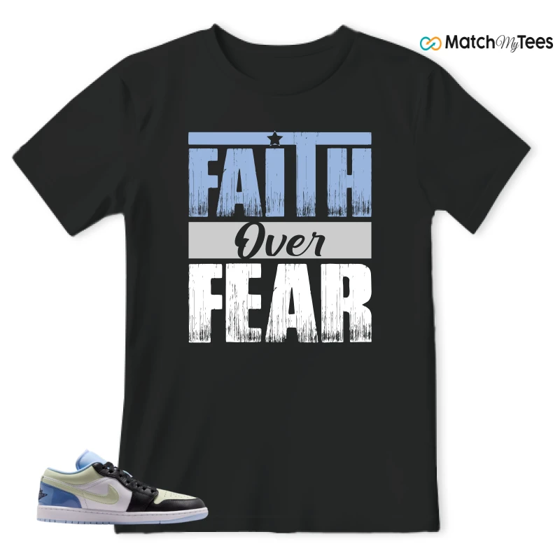 NIKE AIR JORDAN 1 LOW MISMATCHED PATENT SNEAKER Matching Tees t-shirt
