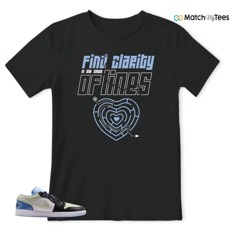 NIKE AIR JORDAN 1 LOW MISMATCHED PATENT SNEAKER Matching Tees t-shirt