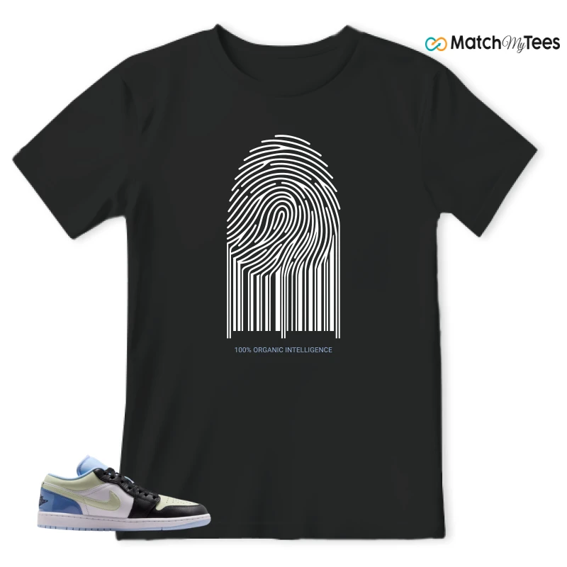 NIKE AIR JORDAN 1 LOW MISMATCHED PATENT SNEAKER Matching Tees t-shirt