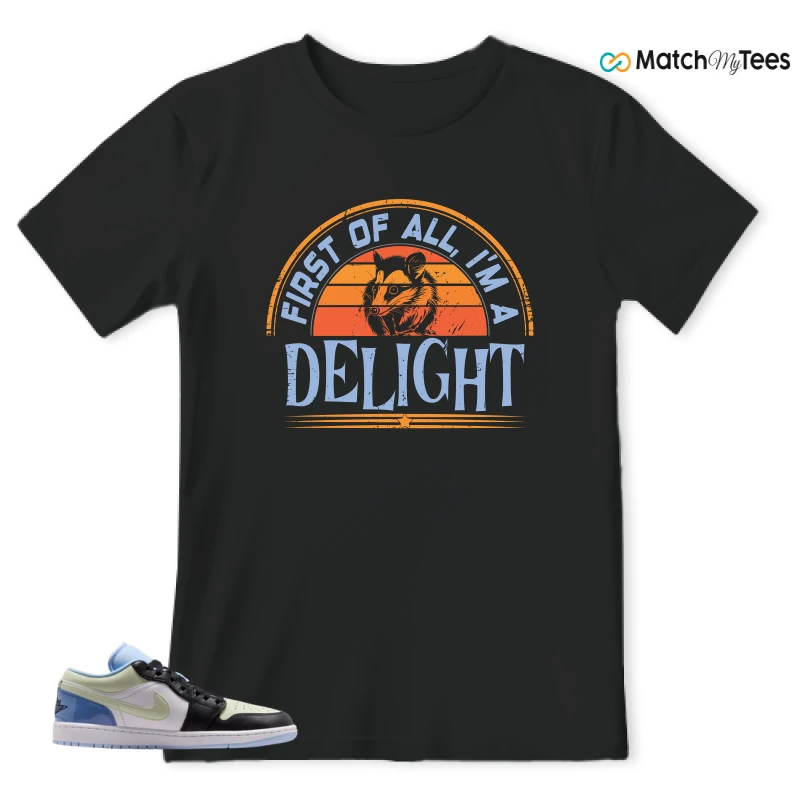 NIKE AIR JORDAN 1 LOW MISMATCHED PATENT SNEAKER Matching Tees t-shirt