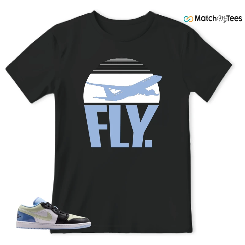NIKE AIR JORDAN 1 LOW MISMATCHED PATENT SNEAKER Matching Tees t-shirt