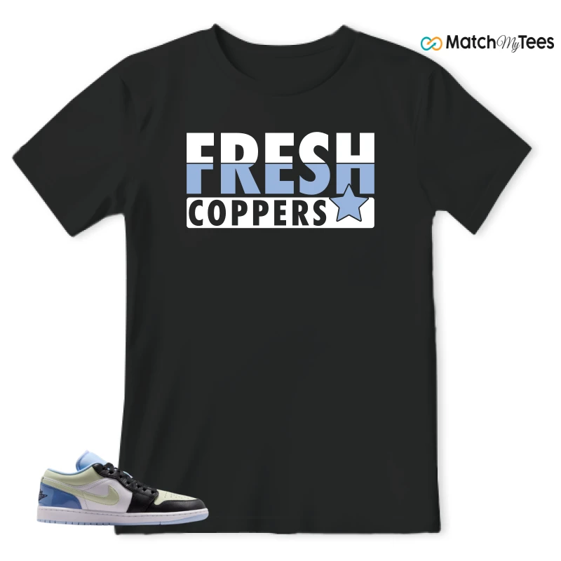 NIKE AIR JORDAN 1 LOW MISMATCHED PATENT SNEAKER Matching Tees t-shirt