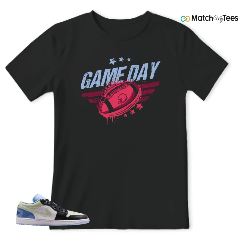 NIKE AIR JORDAN 1 LOW MISMATCHED PATENT SNEAKER Matching Tees t-shirt