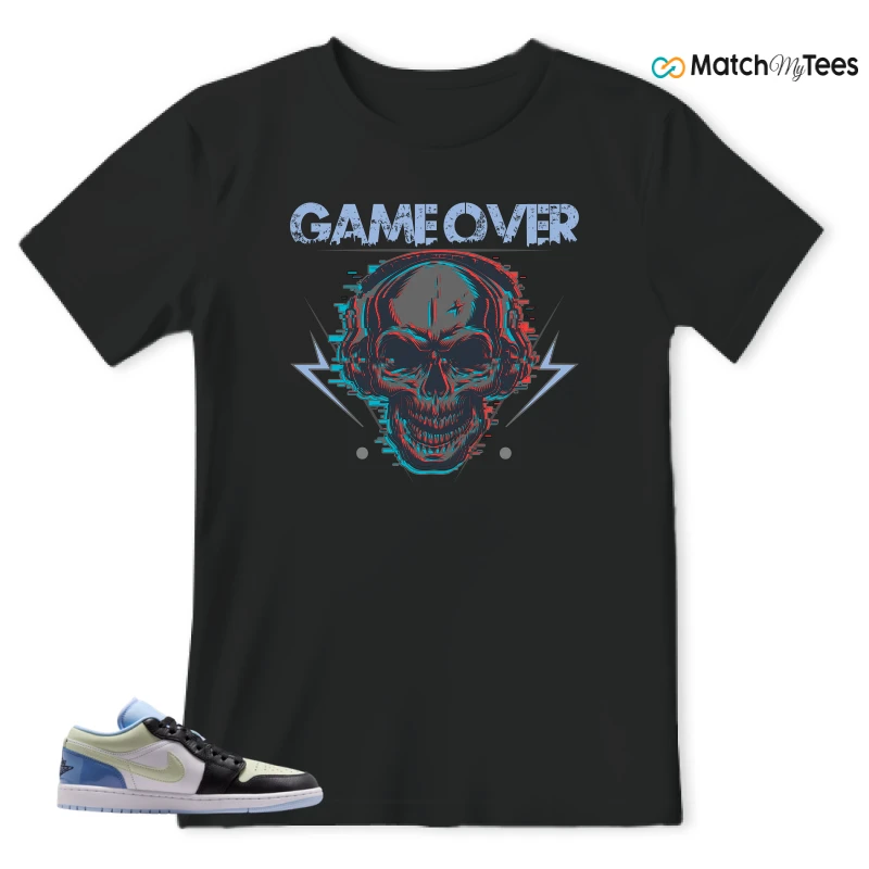 NIKE AIR JORDAN 1 LOW MISMATCHED PATENT SNEAKER Matching Tees t-shirt