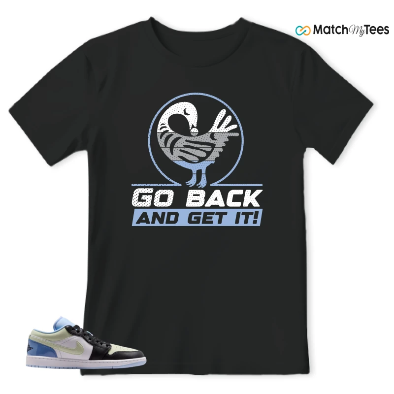 NIKE AIR JORDAN 1 LOW MISMATCHED PATENT SNEAKER Matching Tees t-shirt