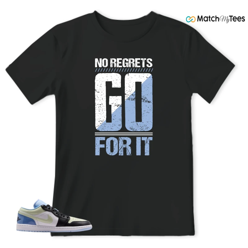 NIKE AIR JORDAN 1 LOW MISMATCHED PATENT SNEAKER Matching Tees t-shirt