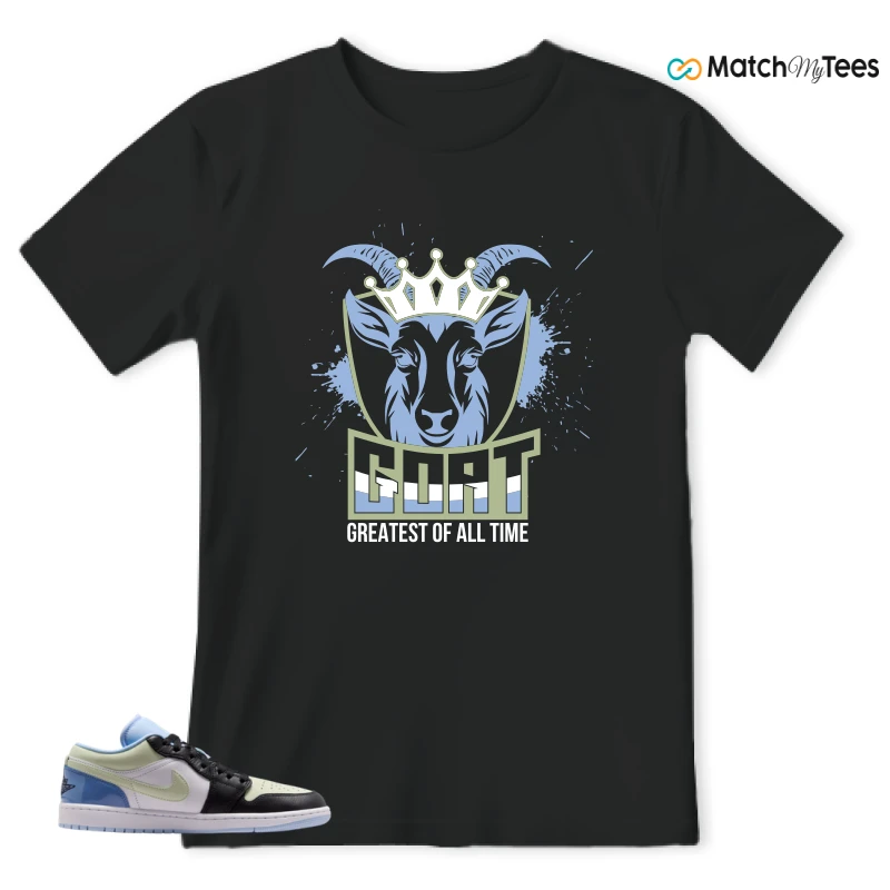 NIKE AIR JORDAN 1 LOW MISMATCHED PATENT SNEAKER Matching Tees t-shirt