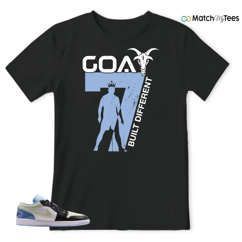 NIKE AIR JORDAN 1 LOW MISMATCHED PATENT SNEAKER Matching Tees t-shirt