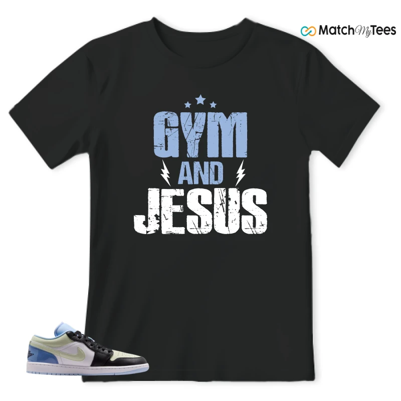 NIKE AIR JORDAN 1 LOW MISMATCHED PATENT SNEAKER Matching Tees t-shirt