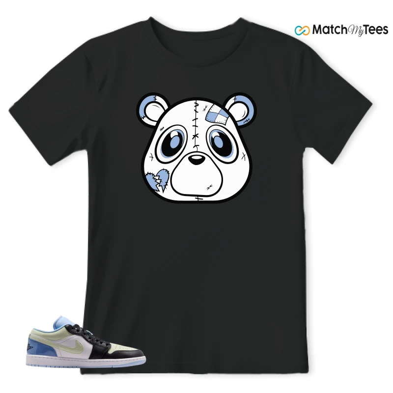 NIKE AIR JORDAN 1 LOW MISMATCHED PATENT SNEAKER Matching Tees t-shirt