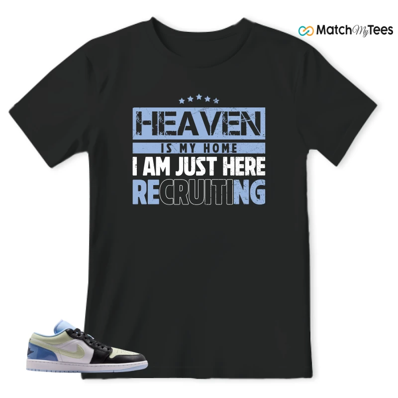 NIKE AIR JORDAN 1 LOW MISMATCHED PATENT SNEAKER Matching Tees t-shirt