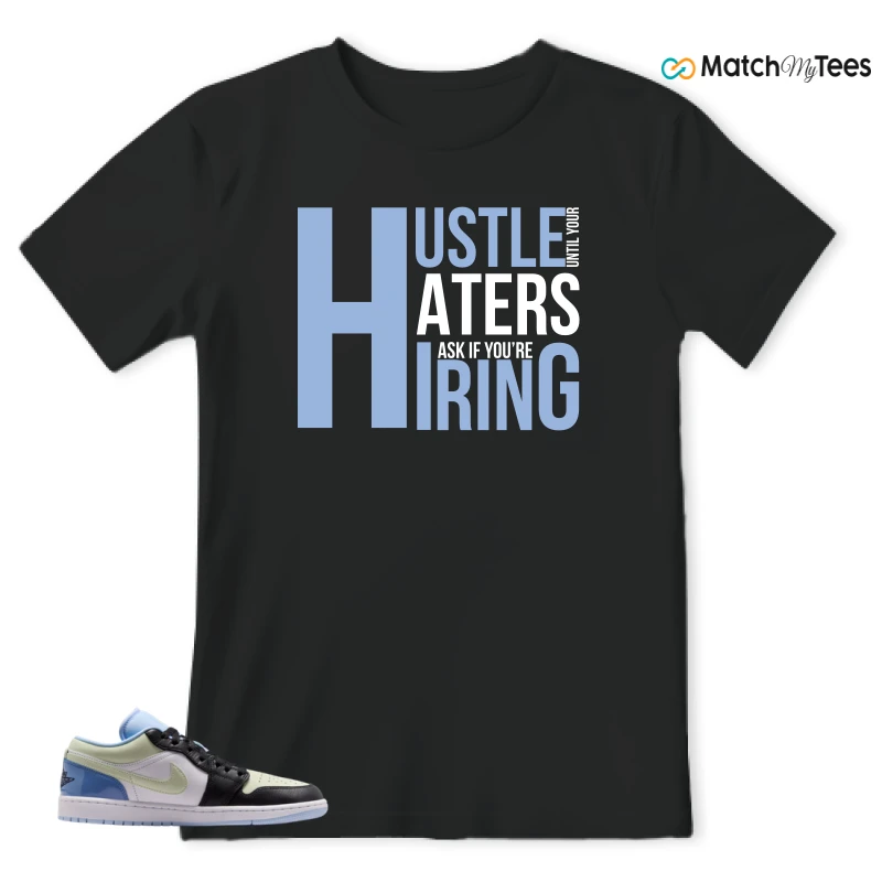 NIKE AIR JORDAN 1 LOW MISMATCHED PATENT SNEAKER Matching Tees t-shirt