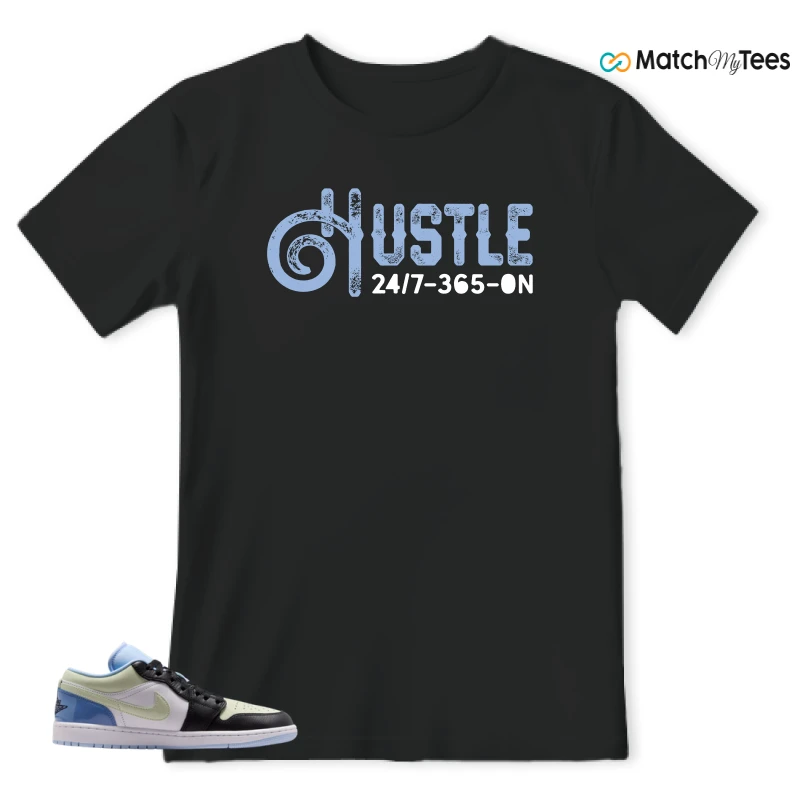NIKE AIR JORDAN 1 LOW MISMATCHED PATENT SNEAKER Matching Tees t-shirt