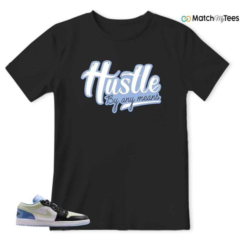 NIKE AIR JORDAN 1 LOW MISMATCHED PATENT SNEAKER Matching Tees t-shirt