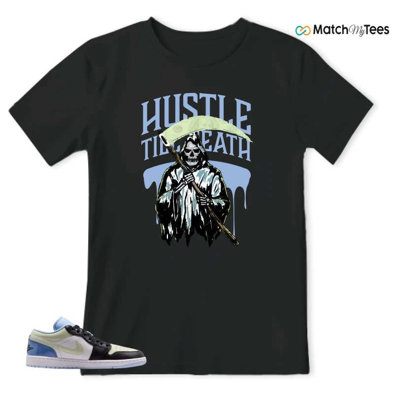 NIKE AIR JORDAN 1 LOW MISMATCHED PATENT SNEAKER Matching Tees t-shirt