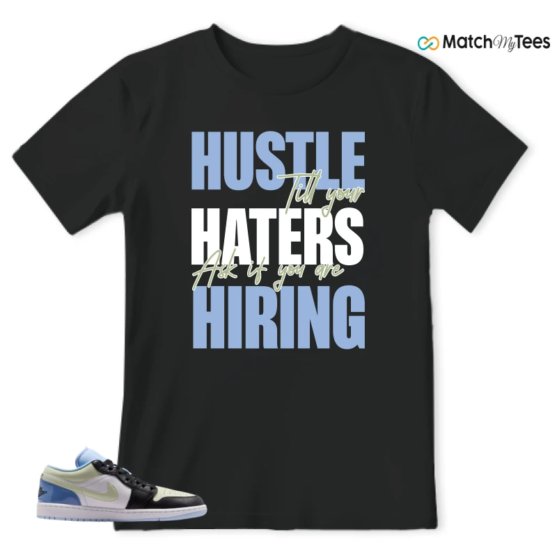 NIKE AIR JORDAN 1 LOW MISMATCHED PATENT SNEAKER Matching Tees t-shirt