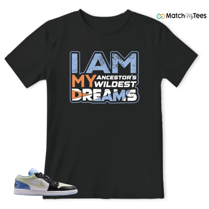 NIKE AIR JORDAN 1 LOW MISMATCHED PATENT SNEAKER Matching Tees t-shirt