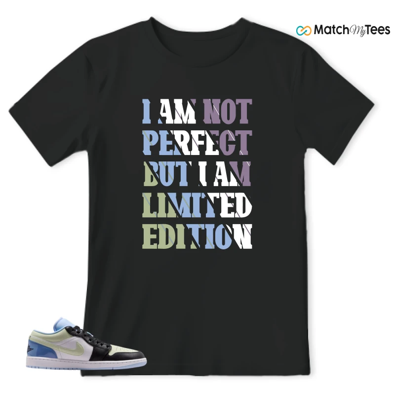 NIKE AIR JORDAN 1 LOW MISMATCHED PATENT SNEAKER Matching Tees t-shirt