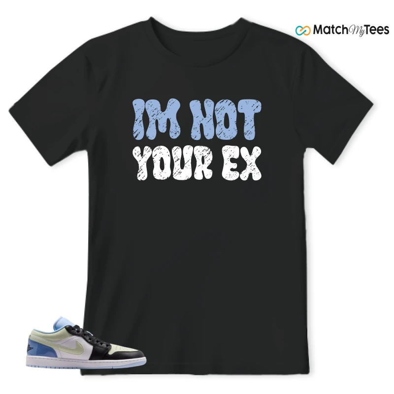 NIKE AIR JORDAN 1 LOW MISMATCHED PATENT SNEAKER Matching Tees t-shirt