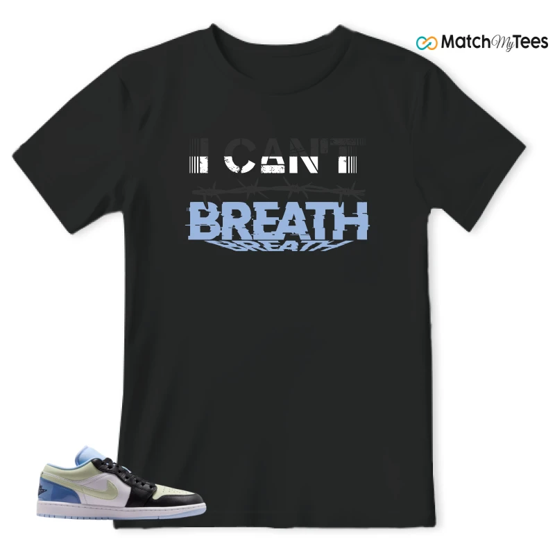 NIKE AIR JORDAN 1 LOW MISMATCHED PATENT SNEAKER Matching Tees t-shirt