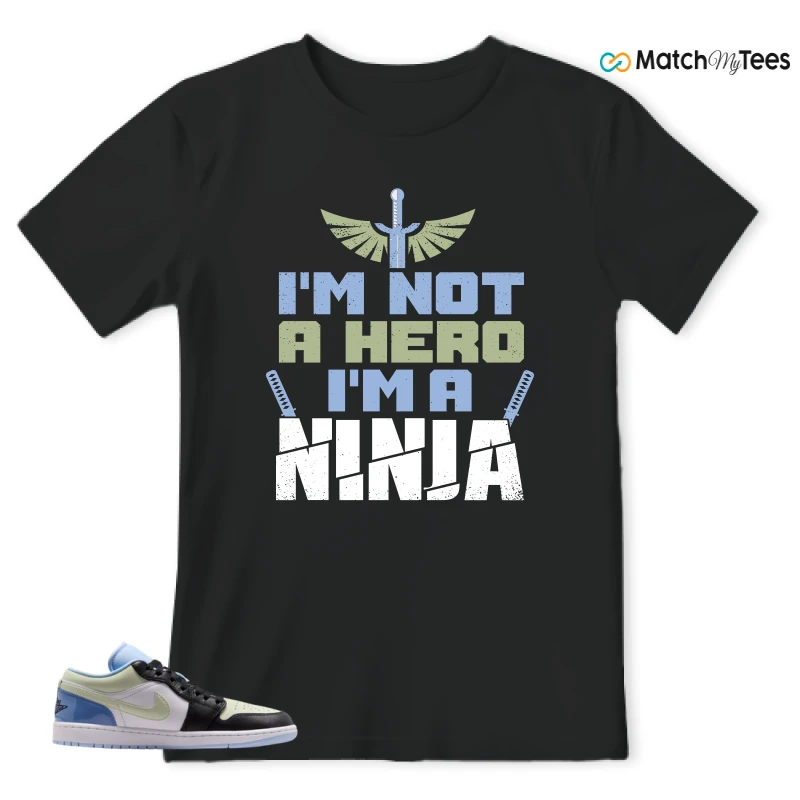 NIKE AIR JORDAN 1 LOW MISMATCHED PATENT SNEAKER Matching Tees t-shirt