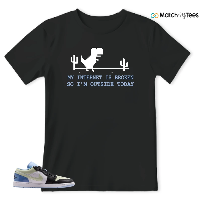 NIKE AIR JORDAN 1 LOW MISMATCHED PATENT SNEAKER Matching Tees t-shirt
