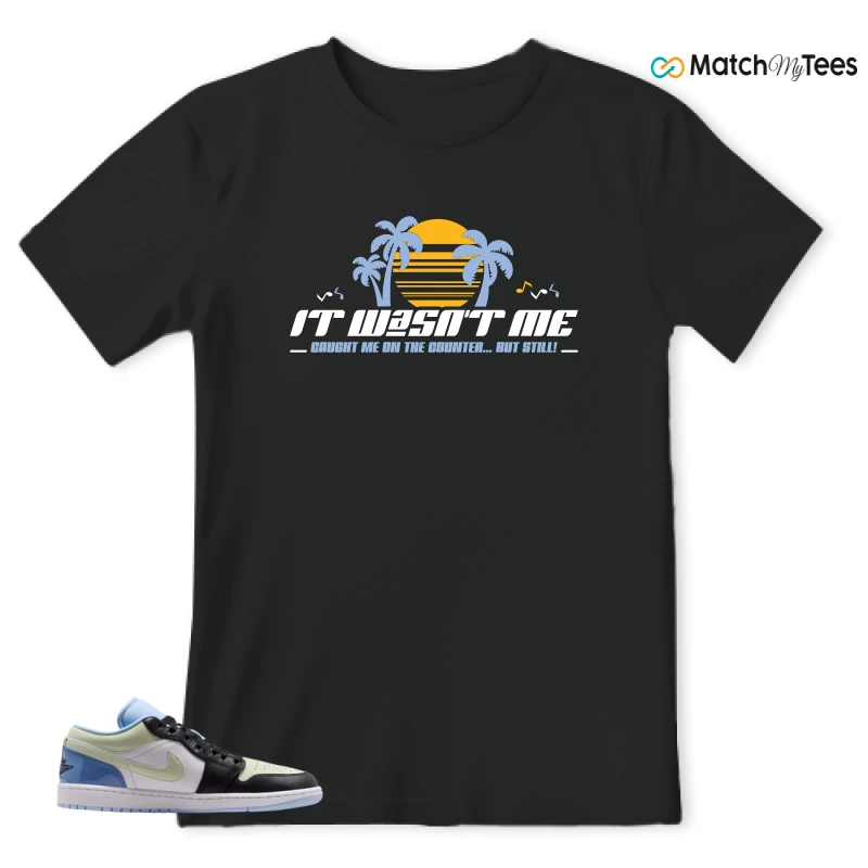 NIKE AIR JORDAN 1 LOW MISMATCHED PATENT SNEAKER Matching Tees t-shirt