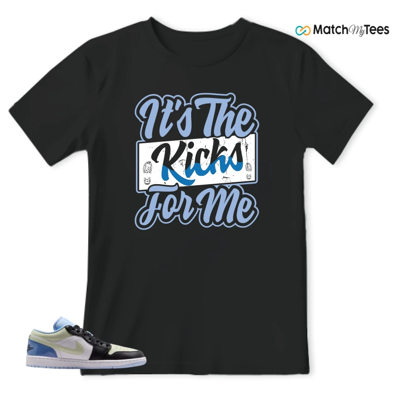 NIKE AIR JORDAN 1 LOW MISMATCHED PATENT SNEAKER Matching Tees t-shirt