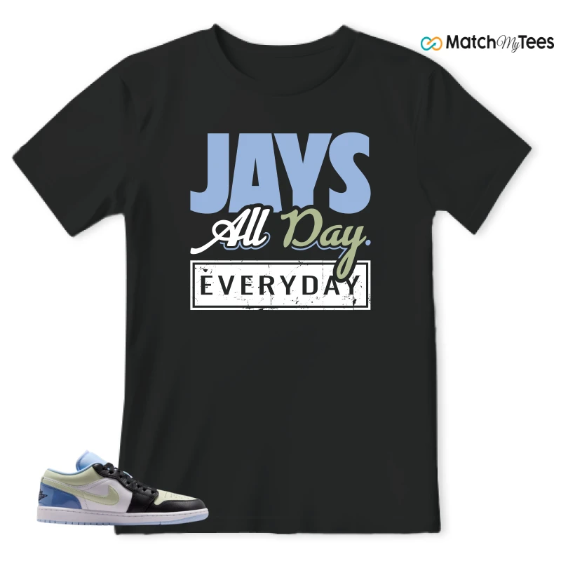 NIKE AIR JORDAN 1 LOW MISMATCHED PATENT SNEAKER Matching Tees t-shirt