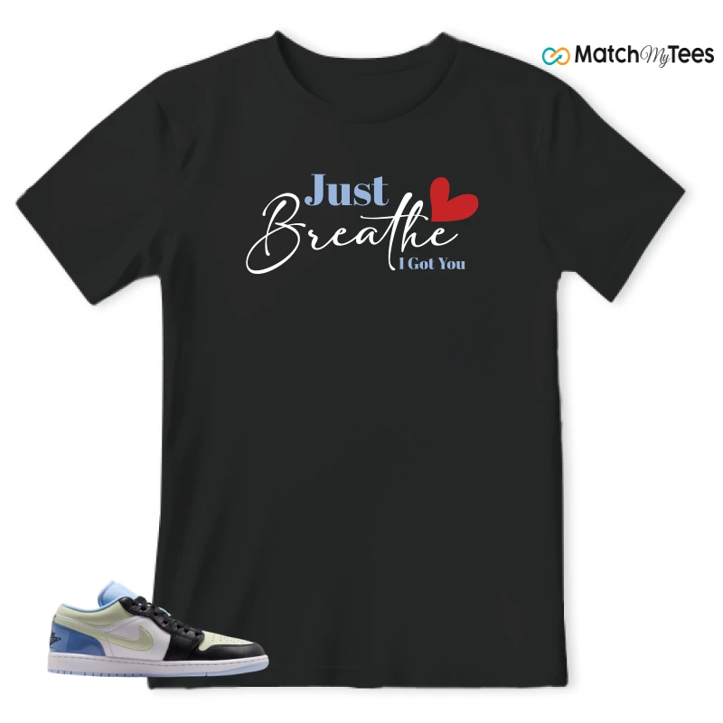 NIKE AIR JORDAN 1 LOW MISMATCHED PATENT SNEAKER Matching Tees t-shirt