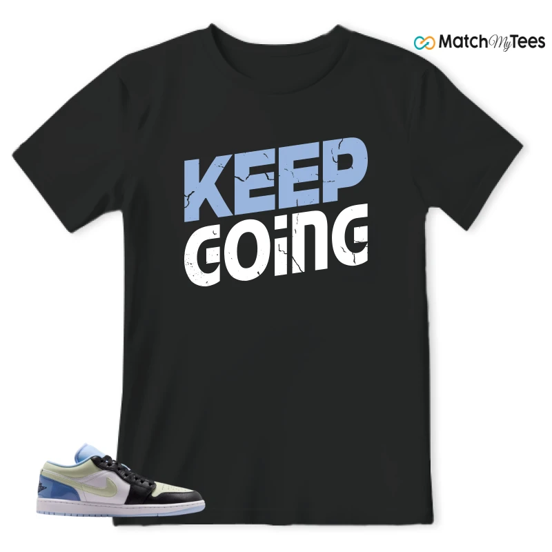 NIKE AIR JORDAN 1 LOW MISMATCHED PATENT SNEAKER Matching Tees t-shirt