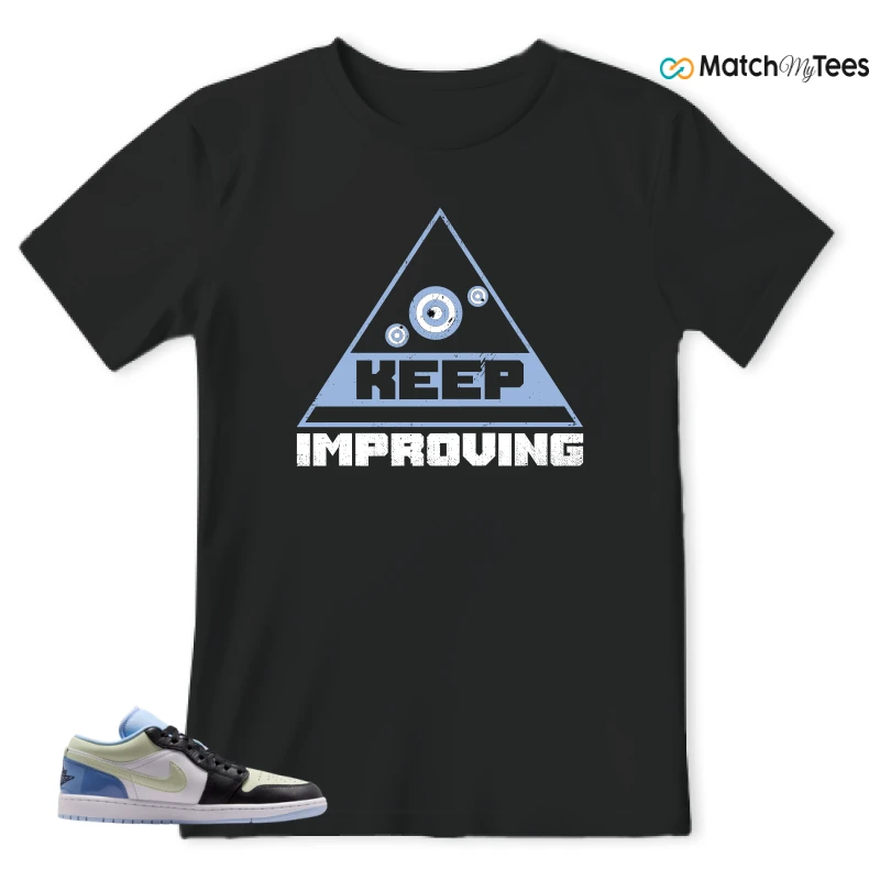 NIKE AIR JORDAN 1 LOW MISMATCHED PATENT SNEAKER Matching Tees t-shirt