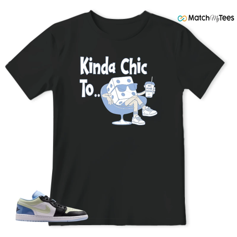 NIKE AIR JORDAN 1 LOW MISMATCHED PATENT SNEAKER Matching Tees t-shirt
