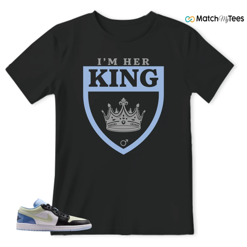 NIKE AIR JORDAN 1 LOW MISMATCHED PATENT SNEAKER Matching Tees t-shirt