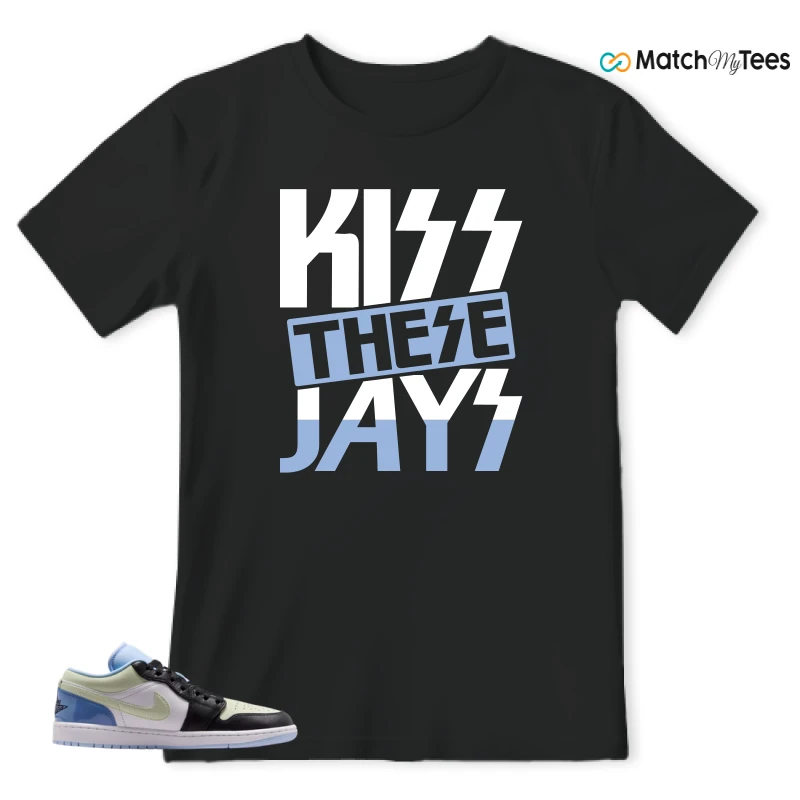 NIKE AIR JORDAN 1 LOW MISMATCHED PATENT SNEAKER Matching Tees t-shirt