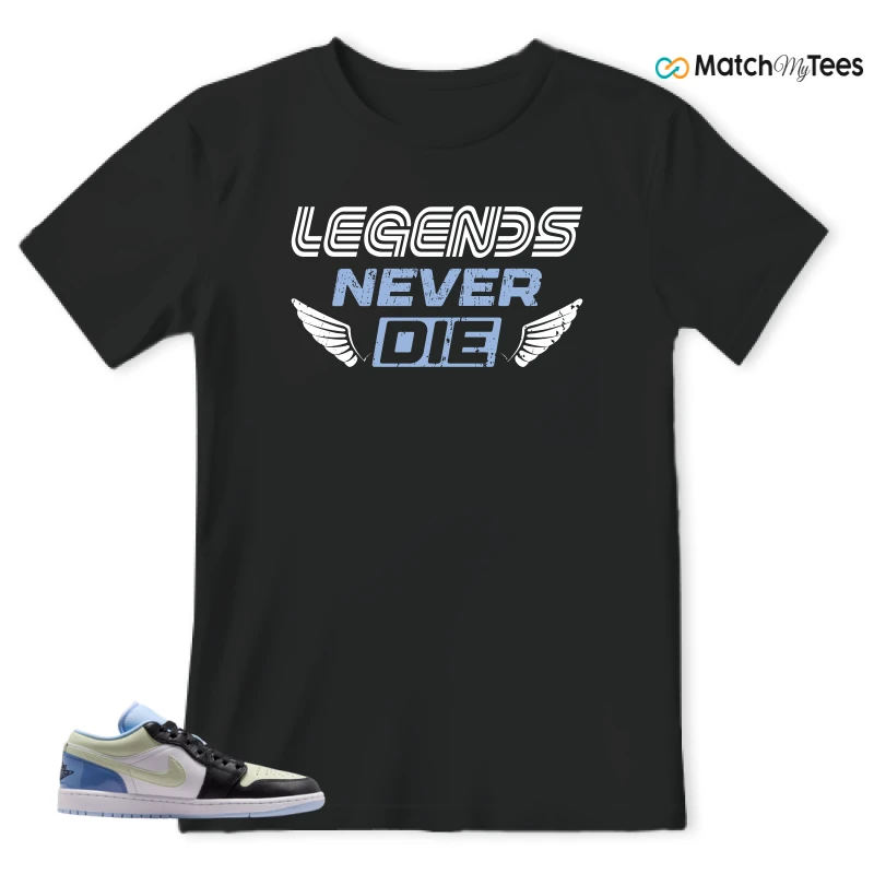 NIKE AIR JORDAN 1 LOW MISMATCHED PATENT SNEAKER Matching Tees t-shirt