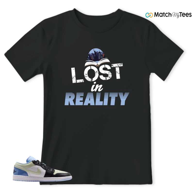 NIKE AIR JORDAN 1 LOW MISMATCHED PATENT SNEAKER Matching Tees t-shirt