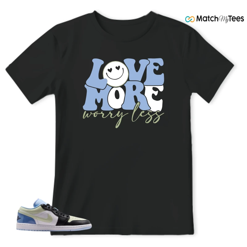 NIKE AIR JORDAN 1 LOW MISMATCHED PATENT SNEAKER Matching Tees t-shirt