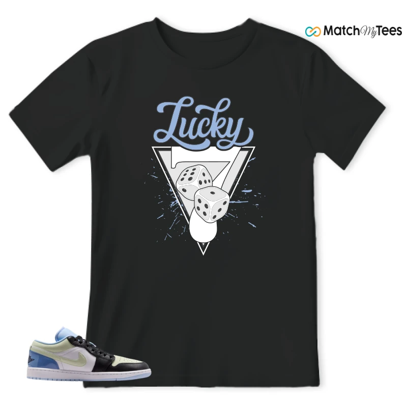 NIKE AIR JORDAN 1 LOW MISMATCHED PATENT SNEAKER Matching Tees t-shirt