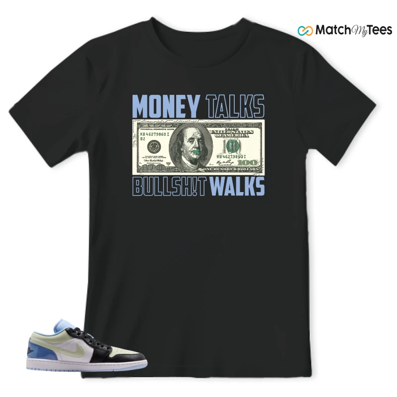 NIKE AIR JORDAN 1 LOW MISMATCHED PATENT SNEAKER Matching Tees t-shirt
