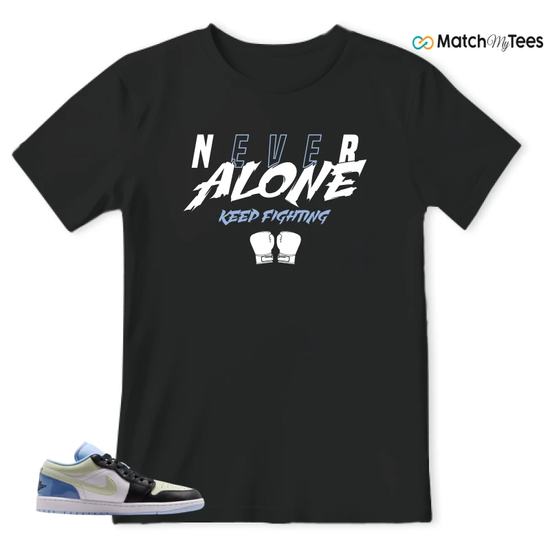 NIKE AIR JORDAN 1 LOW MISMATCHED PATENT SNEAKER Matching Tees t-shirt