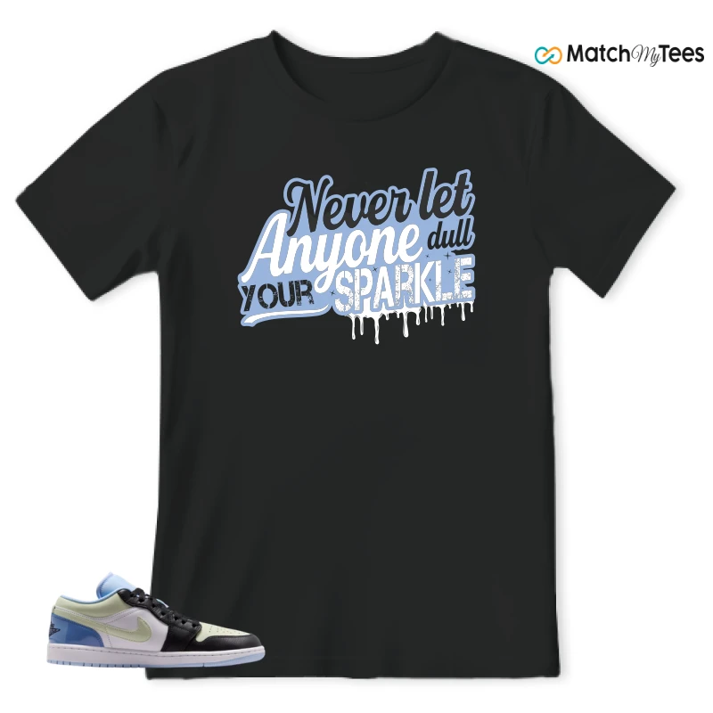 NIKE AIR JORDAN 1 LOW MISMATCHED PATENT SNEAKER Matching Tees t-shirt