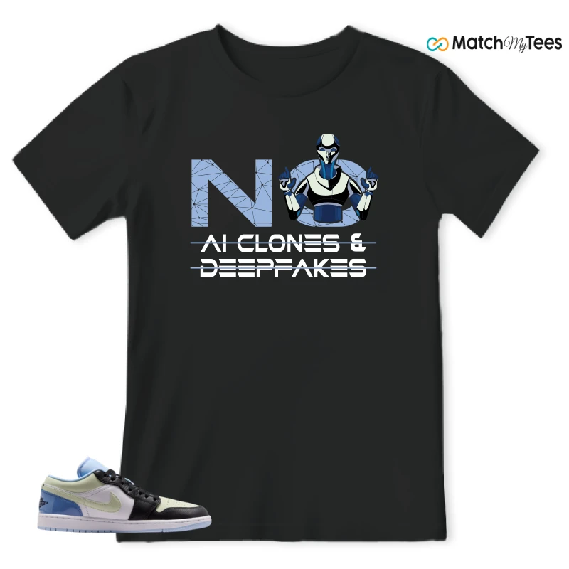 NIKE AIR JORDAN 1 LOW MISMATCHED PATENT SNEAKER Matching Tees t-shirt