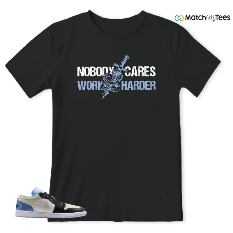 NIKE AIR JORDAN 1 LOW MISMATCHED PATENT SNEAKER Matching Tees t-shirt